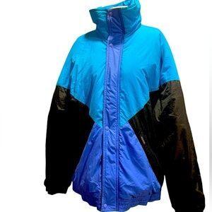 tage Aspen Puffer Ski Coat Jacket W/ Purple blue and black color. Size large.